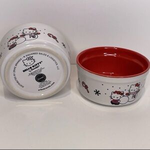 Hello Kitty Red and White Ceramic Ramekin Set